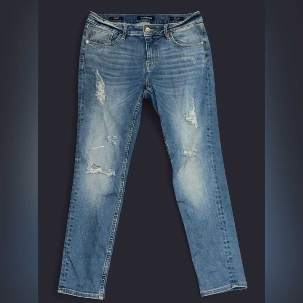 Vigoss Light Blue Distressed Skinny Jeans